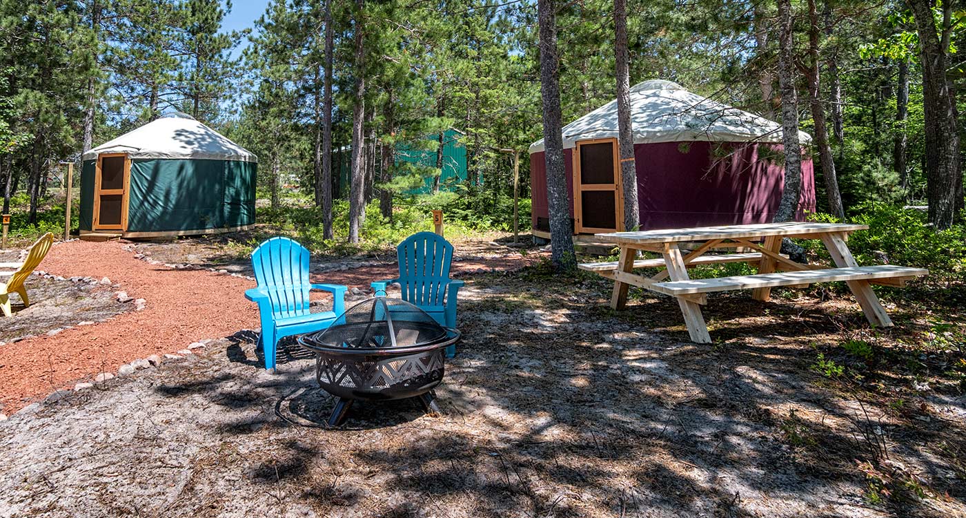 au-train-beach-campground-yurts